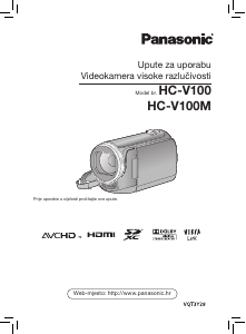Priručnik Panasonic HC-V100 Videokamera