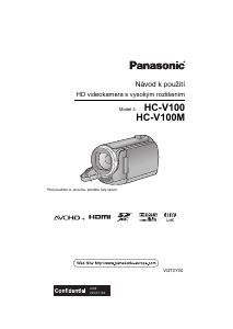 Manuál Panasonic HC-V100M Videokamera