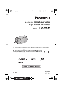 Handleiding Panasonic HC-V130EF Camcorder