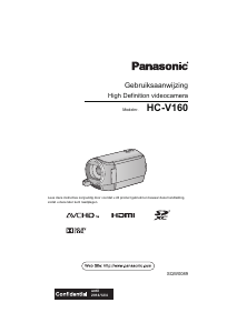 Handleiding Panasonic HC-V160EF Camcorder