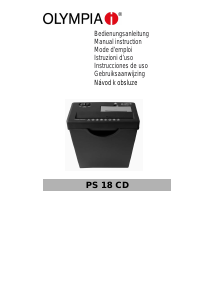 Manual de uso Olympia PS 18 CD Destructora