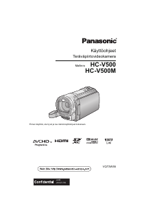 Käyttöohje Panasonic HC-V500M Kameranauhuri