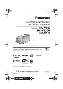 Manual Panasonic HC-V510 Camcorder