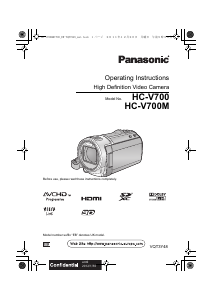 Handleiding Panasonic HC-V700 Camcorder