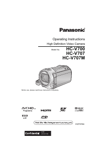 Handleiding Panasonic HC-V707 Camcorder