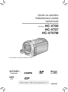 Priručnik Panasonic HC-V707 Videokamera
