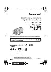 Manual Panasonic HC-V710 Camcorder