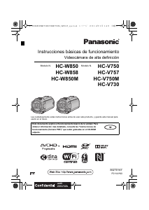 Manual de uso Panasonic HC-V730EG Videocámara
