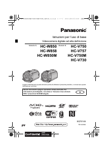 Manuale Panasonic HC-V750MEG Videocamera