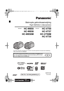 Handleiding Panasonic HC-V757EG Camcorder