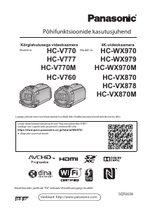 Kasutusjuhend Panasonic HC-V760 Videokaamera