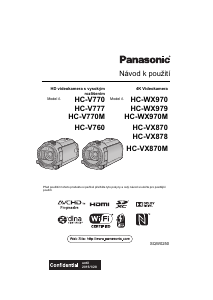 Manuál Panasonic HC-V777EP Videokamera