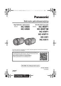 Handleiding Panasonic HC-V800EB Camcorder