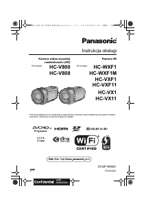 Instrukcja Panasonic HC-V800EP Kamera