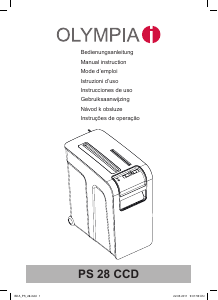 Manuál Olympia PS 28 CCD Skartovačka