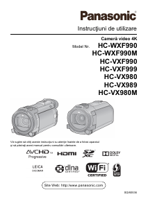 Manual Panasonic HC-VX980M Cameră video