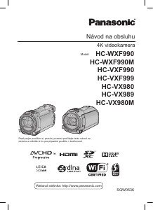 Návod Panasonic HC-VX980M Videokamera
