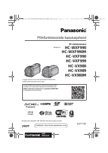 Kasutusjuhend Panasonic HC-VX989 Videokaamera
