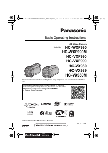 Handleiding Panasonic HC-VXF990 Camcorder
