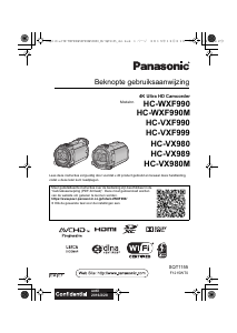 Handleiding Panasonic HC-VXF999 Camcorder