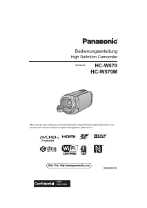 Bedienungsanleitung Panasonic HC-W570EG Camcorder
