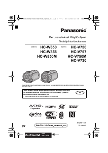 Käyttöohje Panasonic HC-W850MEG Kameranauhuri