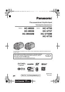 Käyttöohje Panasonic HC-W858EG Kameranauhuri