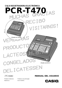 Manual de uso Casio PCR-T470 Caja registradora