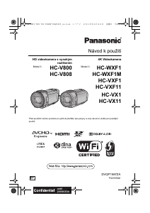 Manuál Panasonic HC-WXF1EP Videokamera