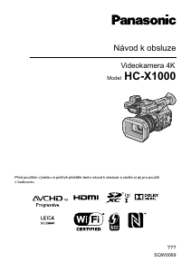 Manuál Panasonic HC-X1000E Videokamera