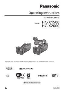 Handleiding Panasonic HC-X2000 Camcorder