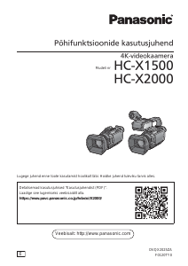 Kasutusjuhend Panasonic HC-X2000 Videokaamera