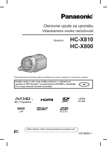 Priručnik Panasonic HC-X800 Videokamera