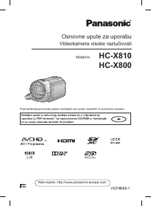 Priručnik Panasonic HC-X810 Videokamera