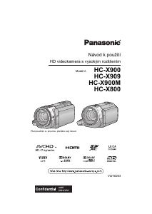 Manuál Panasonic HC-X900M Videokamera