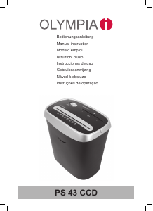 Manual Olympia PS 43 CCD Paper Shredder