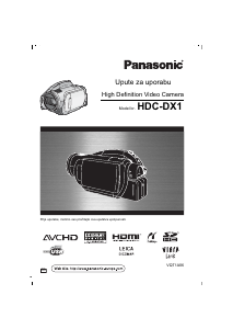 Priručnik Panasonic HDC-DX1 Videokamera