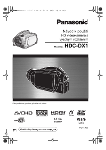 Manuál Panasonic HDC-DX1 Videokamera
