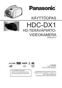 Käyttöohje Panasonic HDC-DX1 Kameranauhuri