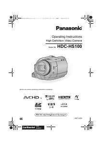 Manual Panasonic HDC-HS100 Camcorder