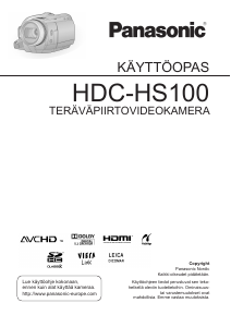 Käyttöohje Panasonic HDC-HS100 Kameranauhuri