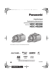 Käyttöohje Panasonic HDC-HS200 Kameranauhuri