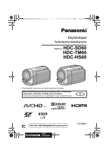 Käyttöohje Panasonic HDC-HS60 Kameranauhuri