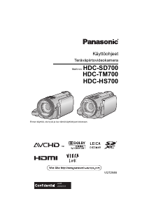 Käyttöohje Panasonic HDC-HS700 Kameranauhuri