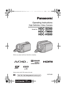 Manual Panasonic HDC-HS80 Camcorder