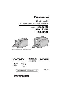 Manuál Panasonic HDC-HS80 Videokamera