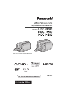 Brugsanvisning Panasonic HDC-HS80 Videokamera