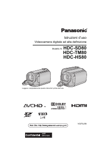 Manuale Panasonic HDC-HS80EG Videocamera