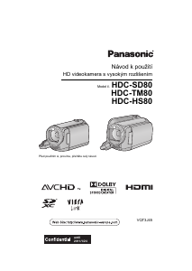 Manuál Panasonic HDC-HS80EP Videokamera