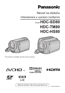 Návod Panasonic HDC-HS80EP Videokamera